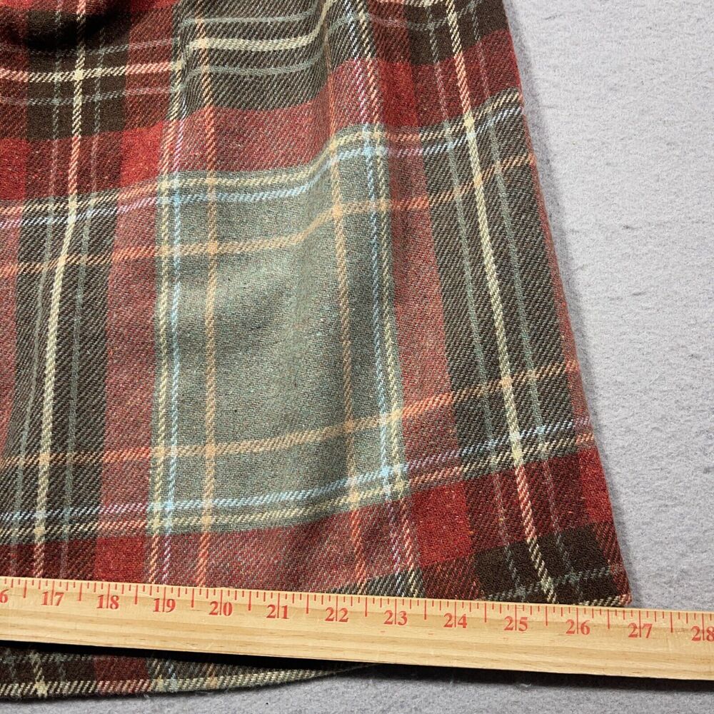 Vintage Skirt Womens 7/8 Red Plaid Maxi Modest Classic‎ Preppy Union Made - Picture 6 of 10